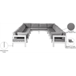 Meridian Furniture Nizuc Grey Outdoor Patio Modular Sectional