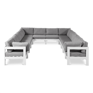Meridian Furniture Nizuc Grey Outdoor Patio Modular Sectional