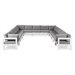 Meridian Furniture Nizuc Grey Outdoor Patio Modular Sectional