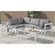 Meridian Furniture Nizuc Grey Outdoor Patio Modular Sectional