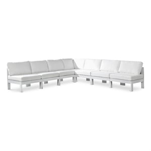 Meridian Furniture Nizuc White Outdoor Patio Modular Sectional