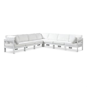 Meridian Furniture Nizuc White Outdoor Patio Modular Sectional