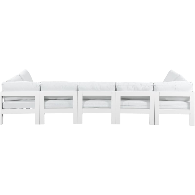 Meridian Furniture Nizuc White Outdoor Patio Modular Sectional