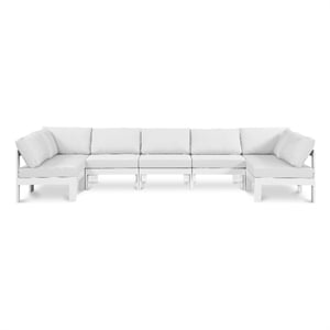 Meridian Furniture Nizuc White Outdoor Patio Modular Sectional