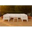Meridian Furniture Nizuc White Outdoor Patio Modular Sectional