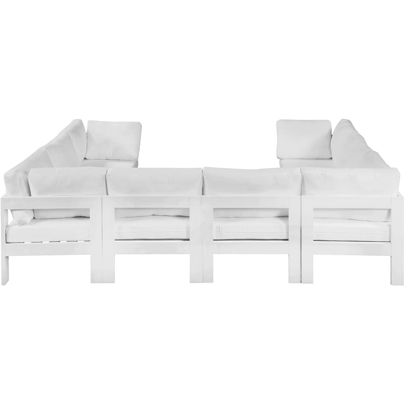 Meridian Furniture Nizuc White Outdoor Patio Modular Sectional