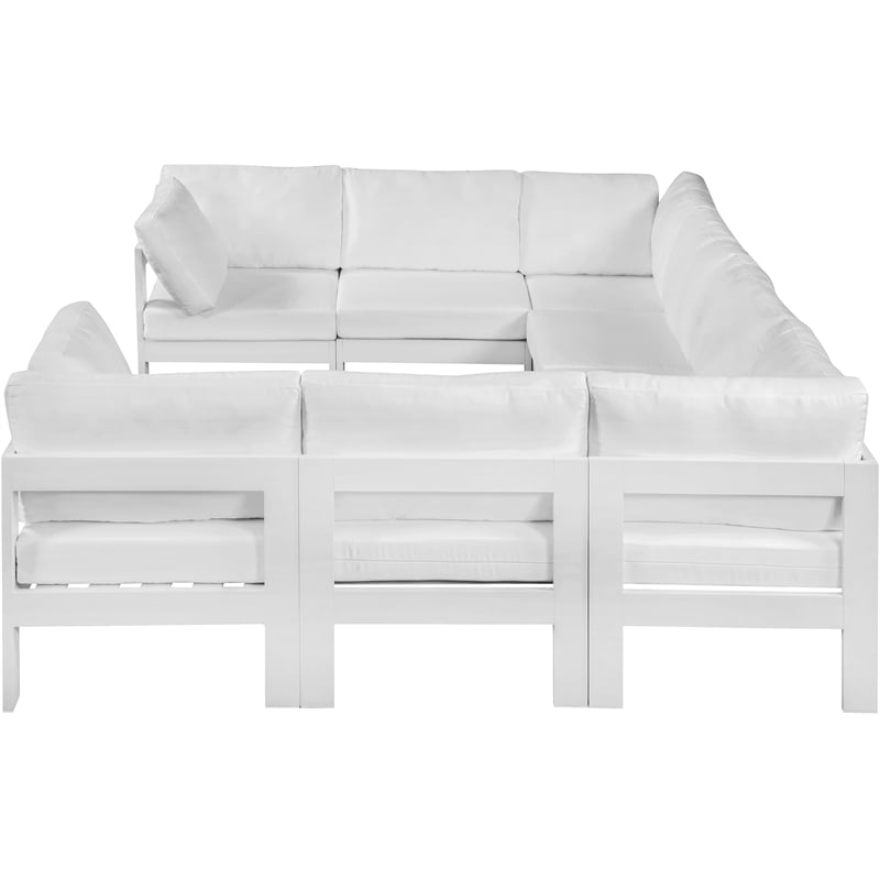 Meridian Furniture Nizuc White Outdoor Patio Modular Sectional