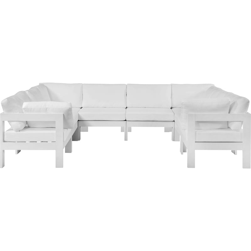 Meridian Furniture Nizuc White Outdoor Patio Modular Sectional