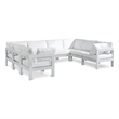 Meridian Furniture Nizuc White Outdoor Patio Modular Sectional