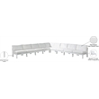 Meridian Furniture Nizuc White Outdoor Patio Modular Sectional
