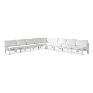 Meridian Furniture Nizuc White Outdoor Patio Modular Sectional
