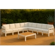 Meridian Furniture Nizuc White Outdoor Patio Modular Sectional