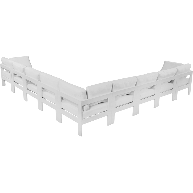 Meridian Furniture Nizuc White Outdoor Patio Modular Sectional