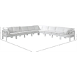 Meridian Furniture Nizuc White Outdoor Patio Modular Sectional