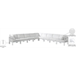 Meridian Furniture Nizuc White Outdoor Patio Modular Sectional