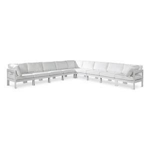 Meridian Furniture Nizuc White Outdoor Patio Modular Sectional