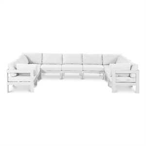Meridian Furniture Nizuc White Outdoor Patio Modular Sectional