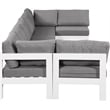 Meridian Furniture Nizuc Grey Outdoor Patio Modular Sectional