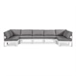 Meridian Furniture Nizuc Grey Outdoor Patio Modular Sectional