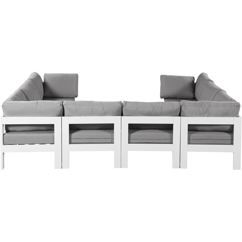 Meridian Furniture Nizuc Grey Outdoor Patio Modular Sectional