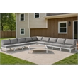 Meridian Furniture Nizuc Grey Outdoor Patio Modular Sectional