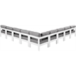 Meridian Furniture Nizuc Grey Outdoor Patio Modular Sectional