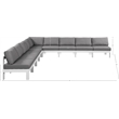 Meridian Furniture Nizuc Grey Outdoor Patio Modular Sectional