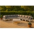 Meridian Furniture Nizuc Grey Outdoor Patio Modular Sectional