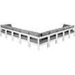 Meridian Furniture Nizuc Grey Outdoor Patio Modular Sectional