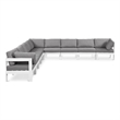 Meridian Furniture Nizuc Grey Outdoor Patio Modular Sectional