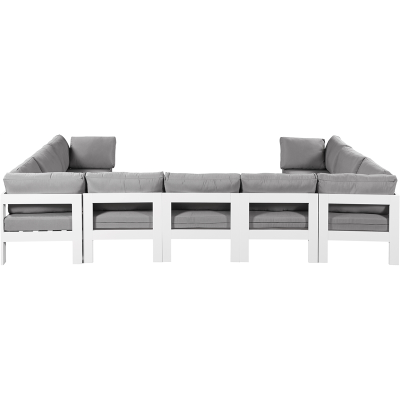 Meridian Furniture Nizuc Grey Outdoor Patio Modular Sectional
