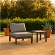 Meridian Furniture Nizuc Grey Outdoor Patio Armless Chair
