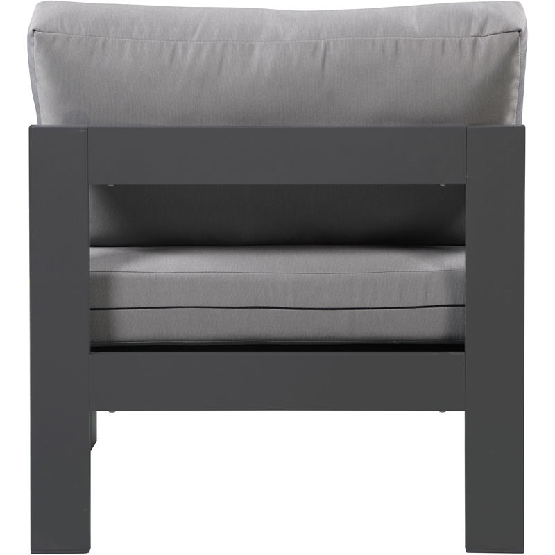 Meridian Furniture Nizuc Grey Outdoor Patio Armless Chair