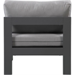 Meridian Furniture Nizuc Grey Outdoor Patio Armless Chair