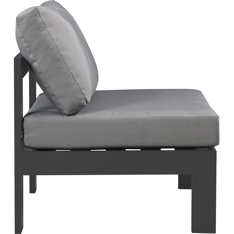Meridian Furniture Nizuc Grey Outdoor Patio Armless Chair