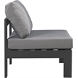 Meridian Furniture Nizuc Grey Outdoor Patio Armless Chair