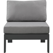 Meridian Furniture Nizuc Grey Outdoor Patio Armless Chair