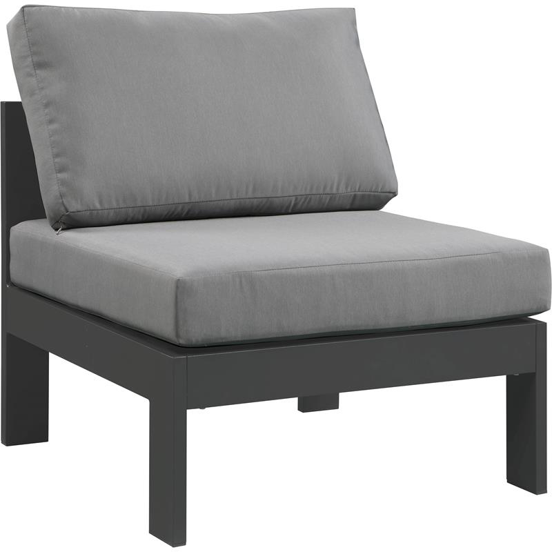 Meridian Furniture Nizuc Outdoor Patio Aluminum Modular Armless Chair