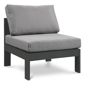 Meridian Furniture Nizuc Grey Outdoor Patio Armless Chair