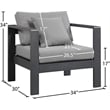 Meridian Furniture Nizuc Grey Outdoor Patio Arm Chair