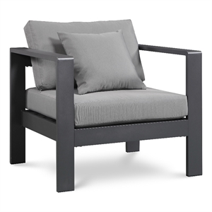 Meridian Furniture Nizuc Grey Outdoor Patio Arm Chair