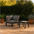 Meridian Furniture Nizuc Grey Outdoor Patio Corner Chair