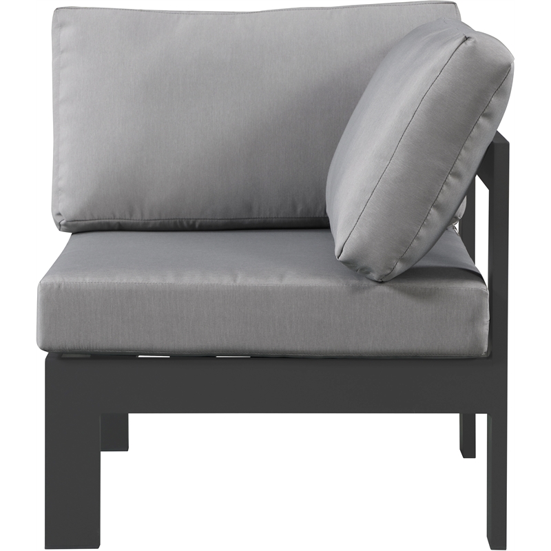 Meridian Furniture Nizuc Grey Outdoor Patio Corner Chair
