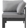 Meridian Furniture Nizuc Grey Outdoor Patio Corner Chair