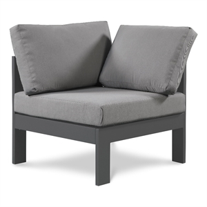 Meridian Furniture Nizuc Grey Outdoor Patio Corner Chair