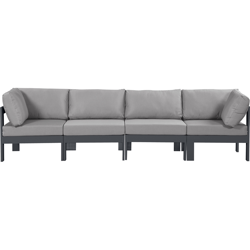 Meridian Furniture Nizuc Grey Outdoor Patio Modular Sofa