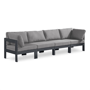 Meridian Furniture Nizuc Grey Outdoor Patio Modular Sofa