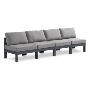 Meridian Furniture Nizuc Grey Outdoor Patio Modular Sofa