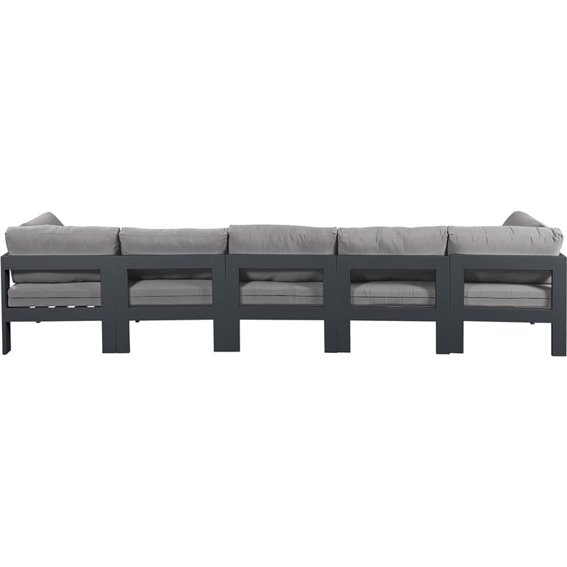 Meridian Furniture Nizuc Grey Outdoor Patio Modular Sofa
