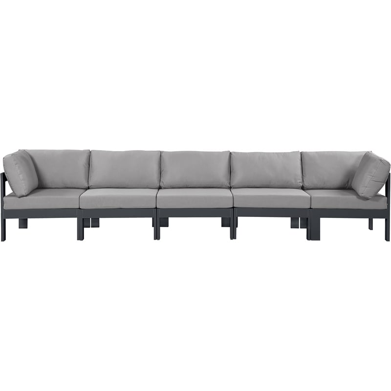 Meridian Furniture Nizuc Grey Outdoor Patio Modular Sofa